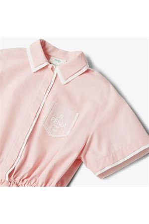 Abito baloon in popeline rosa FENDI KIDS | JFB865AEXZF1UL9